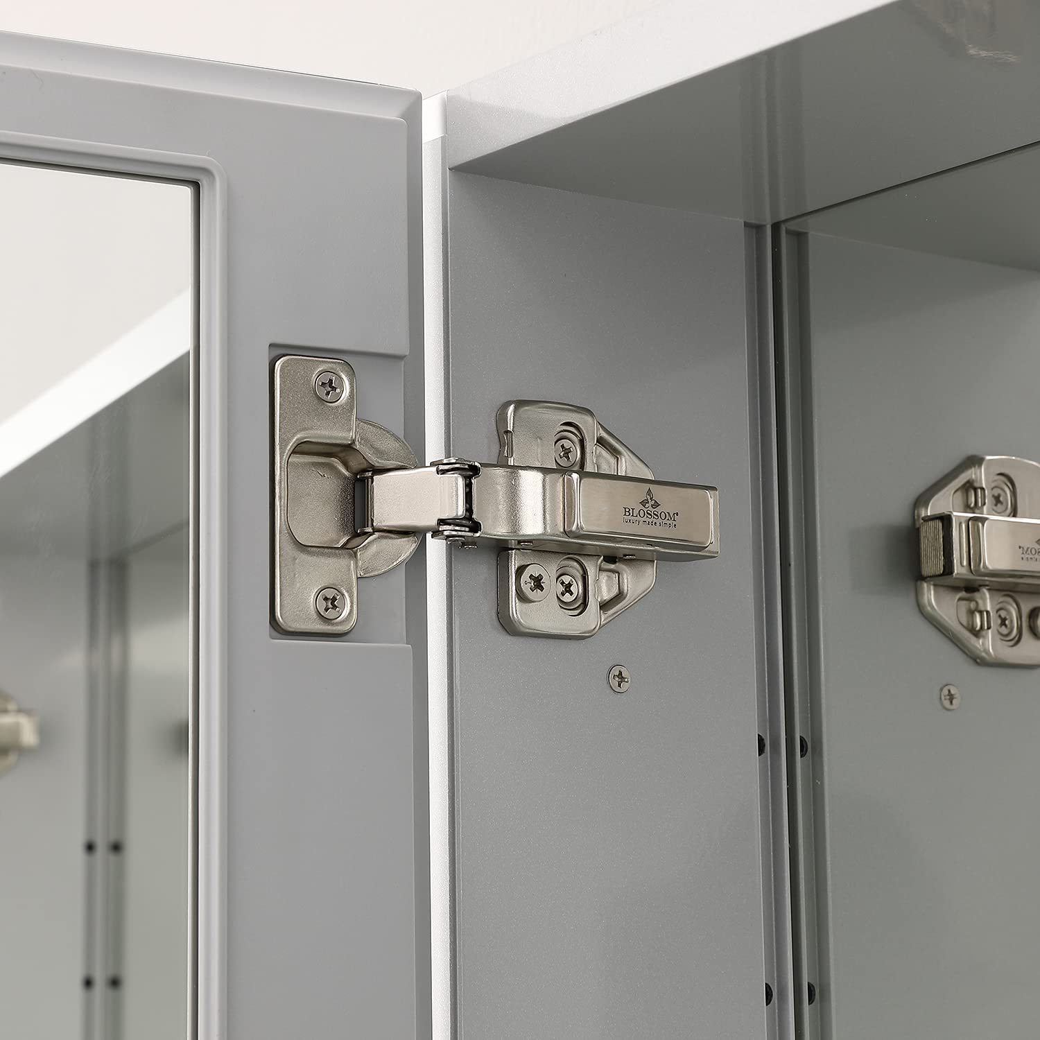 Blossom 15 Inch Wide Medicine Cabinet for Bathroom - Architectural Grade Aluminum Mirror Cabinet with Storage - 15x26 Recessed Wall Mount, Heavy Duty 8mm Glass Shelves, Anti-Oxidation Design - Image 8