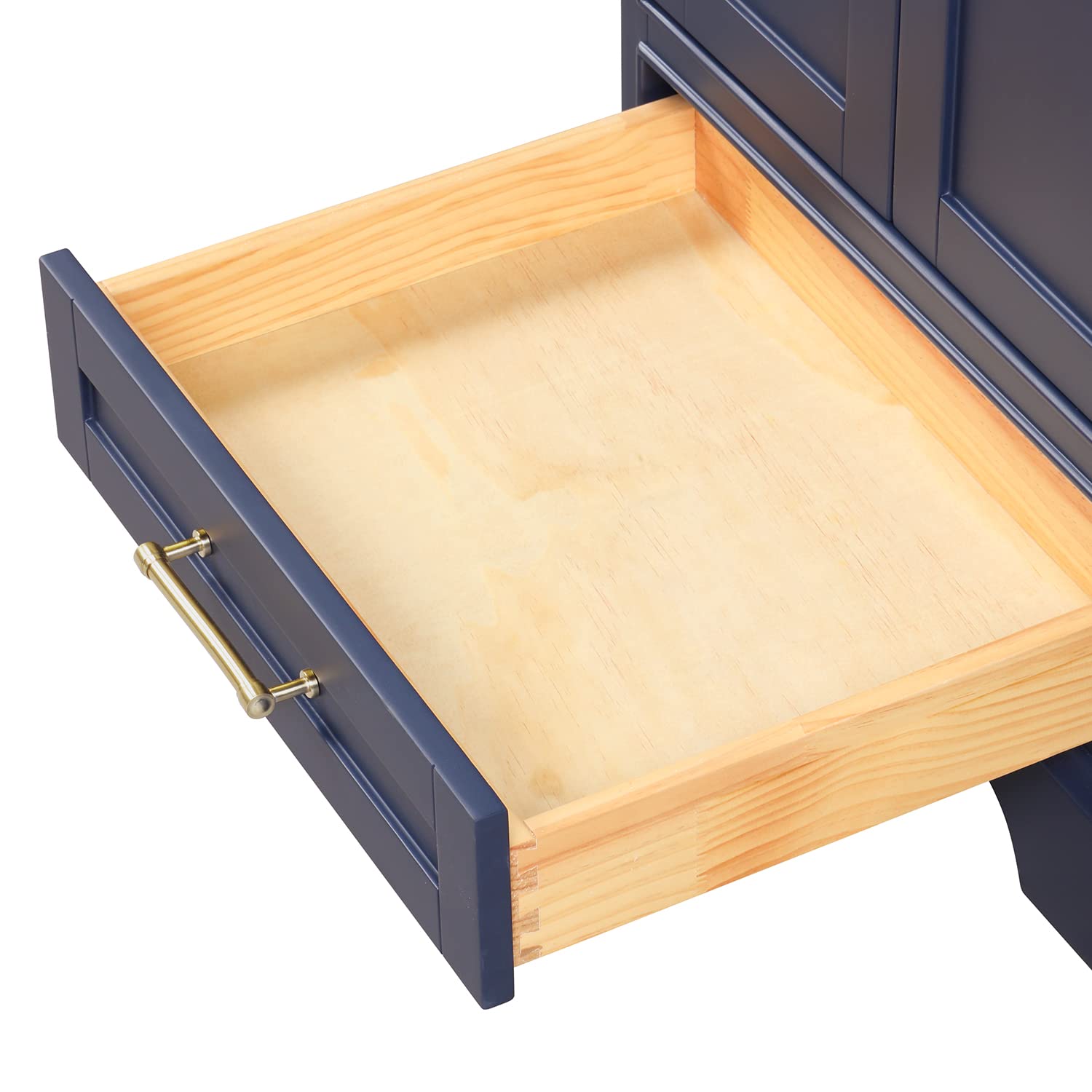 Blossom 24 Inch Bathroom Vanity with Sink, Navy Blue – Solid Wood Cabinet with Marble Countertop and Ceramic Undermount Sink, Single Sink Freestanding Vanities for Modern Small and Large Bathrooms - Image 7