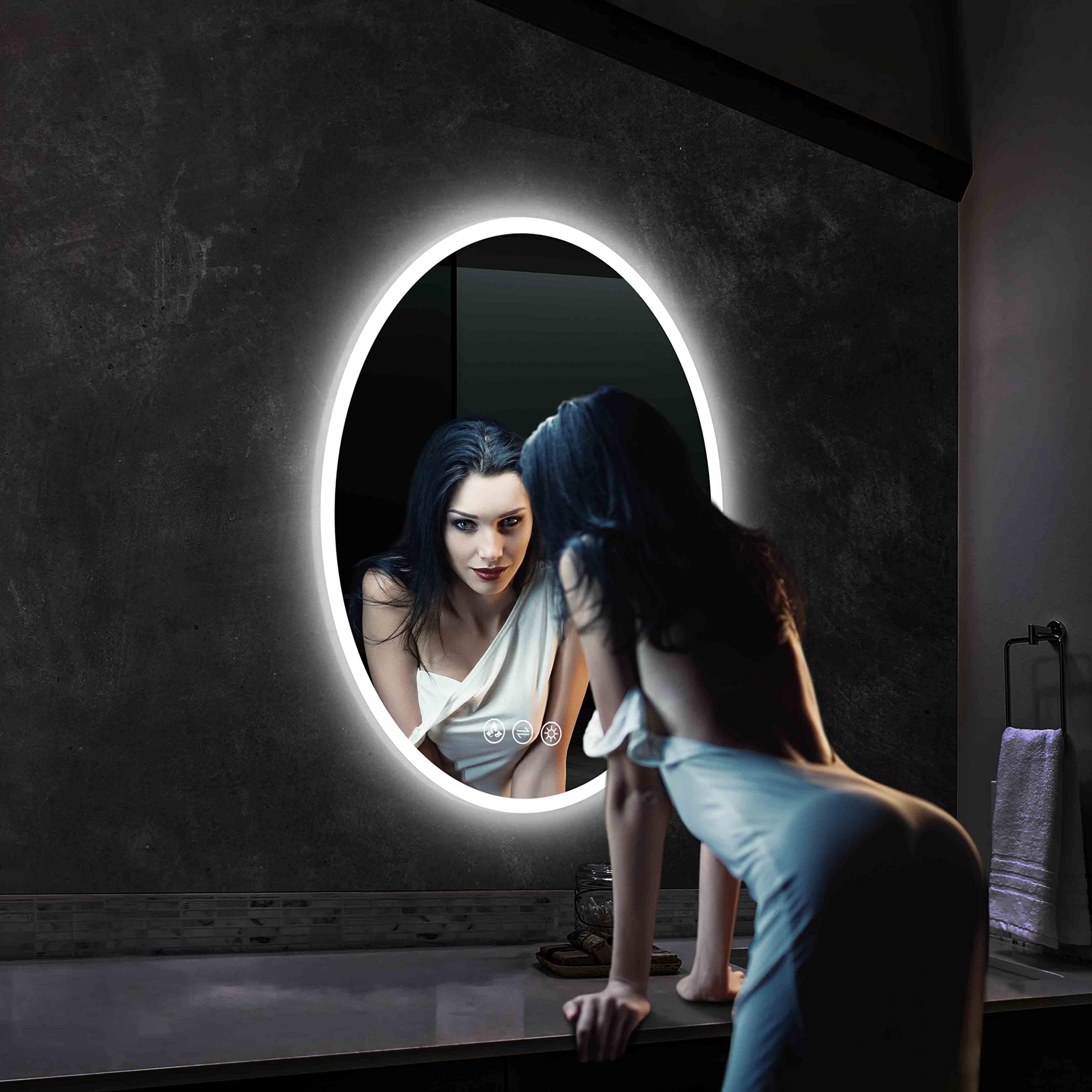 Blossom 24'' x 36'' LED Mirror for Bathroom Lighted Vanity Mirror for Wall Front Lights & Backlit LED Bathroom Mirror Anti-Fog Tempered Glass ETL Listed, Wall Mounted LED Vanity Mirror - Image 8
