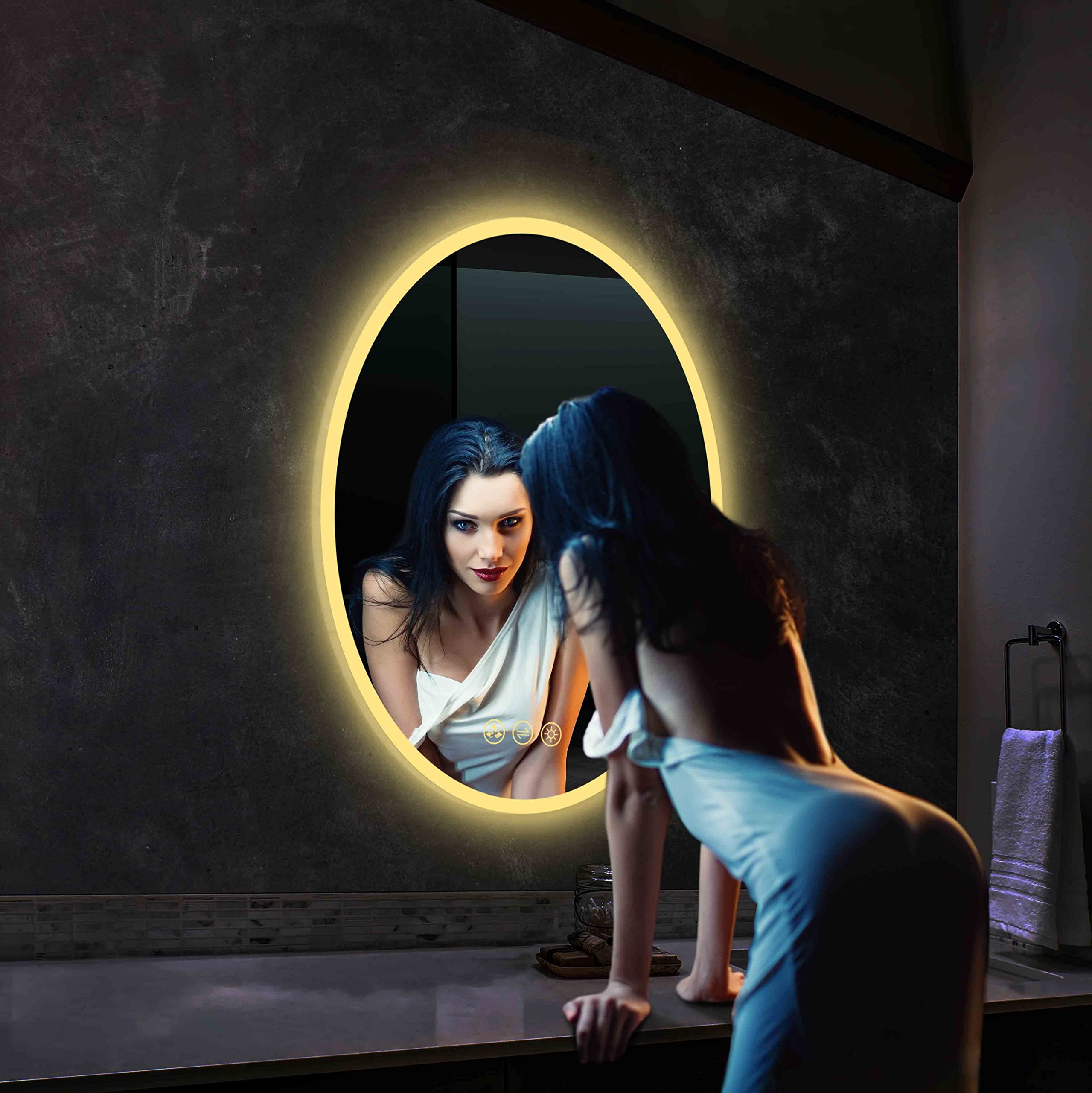 Blossom 24'' x 36'' LED Mirror for Bathroom Lighted Vanity Mirror for Wall Front Lights & Backlit LED Bathroom Mirror Anti-Fog Tempered Glass ETL Listed, Wall Mounted LED Vanity Mirror - Image 9
