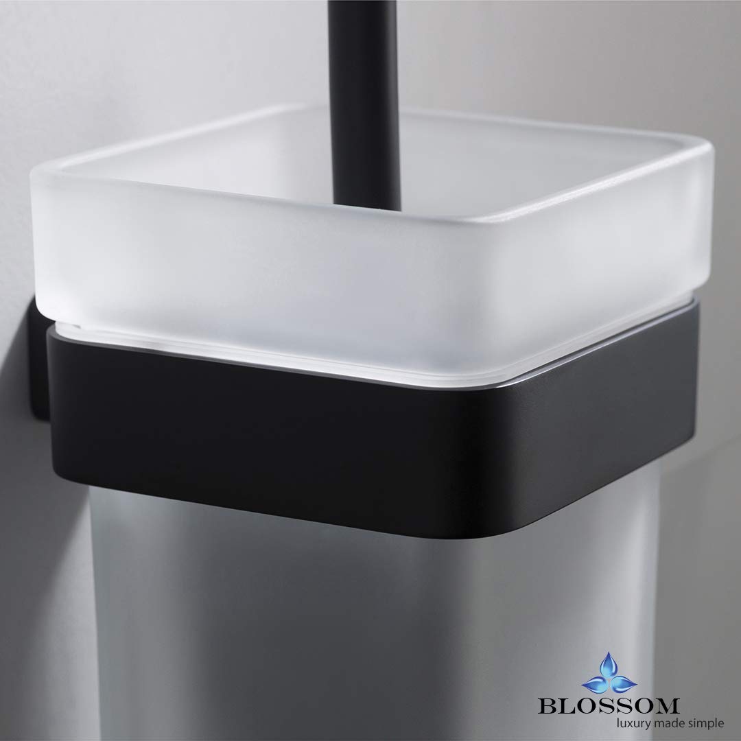 Blossom Toilet Brush Holder Solid Brass Bathroom Accessory Shower Wall Mount Matt Black BA02 608 04 - Image 4